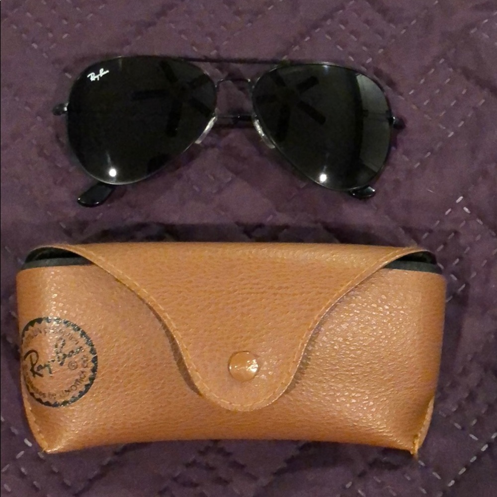 Authentic black raybans!